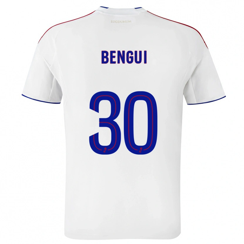 Danxen Børn Justin Bengui Joao #30 Hvid Rød Hjemmebane Spillertrøjer 2025/26 Trøje T-Shirt
