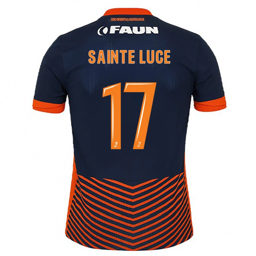 Danxen Børn Théo Sainte-Luce #17 Midnatsblå Orange Hjemmebane Spillertrøjer 2025/26 Trøje T-Shirt