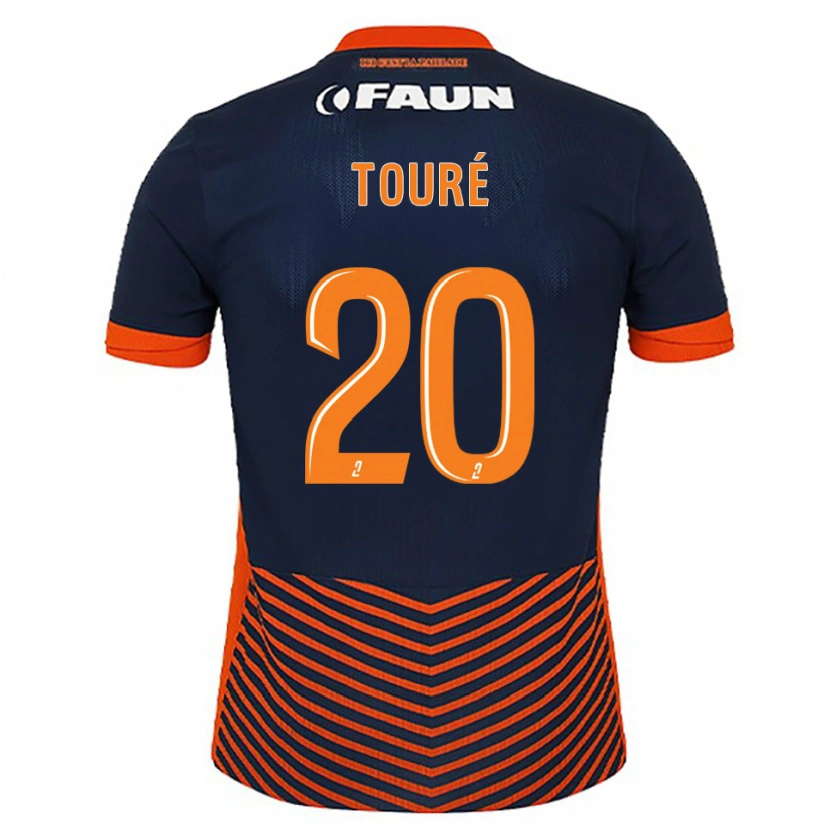 Danxen Børn Birama Touré #20 Midnatsblå Orange Hjemmebane Spillertrøjer 2025/26 Trøje T-Shirt