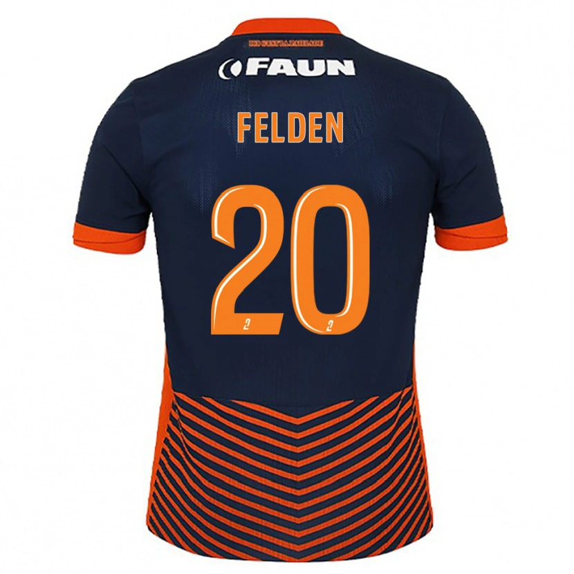 Danxen Børn Agathe Felden #20 Midnatsblå Orange Hjemmebane Spillertrøjer 2025/26 Trøje T-Shirt