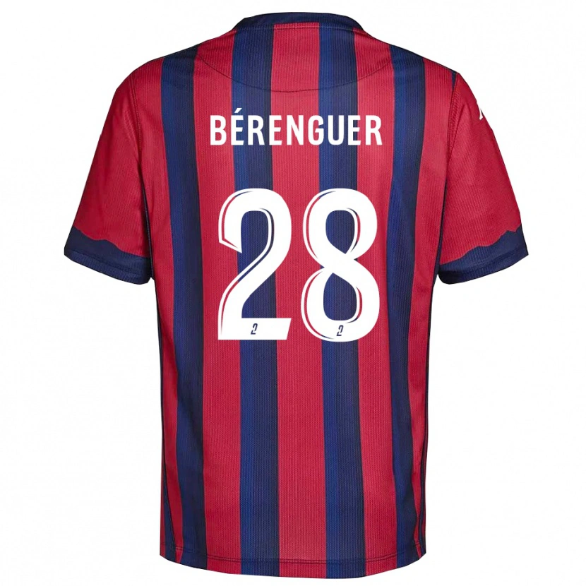 Danxen Børn Camille Bérenguer #28 Burgundy Marine Hjemmebane Spillertrøjer 2025/26 Trøje T-Shirt