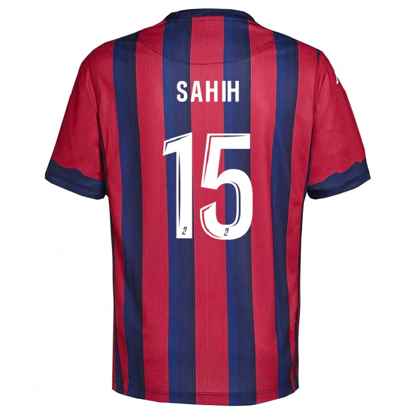 Danxen Børn Yanis Sahih #15 Burgundy Marine Hjemmebane Spillertrøjer 2025/26 Trøje T-Shirt