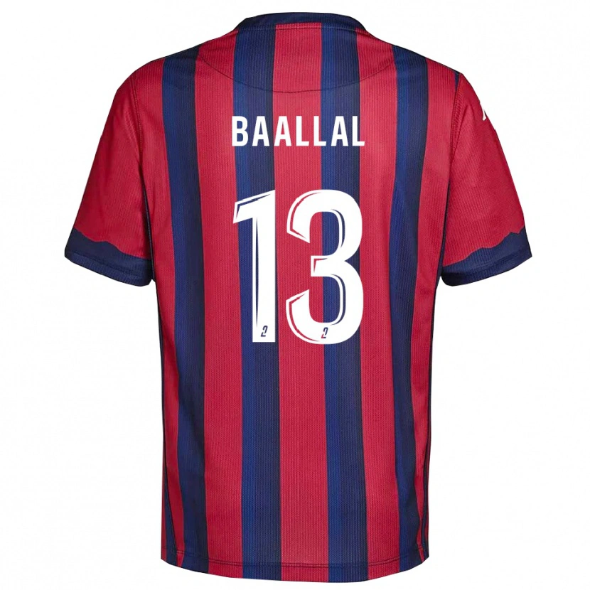 Danxen Børn Abdellah Baallal #13 Burgundy Marine Hjemmebane Spillertrøjer 2025/26 Trøje T-Shirt