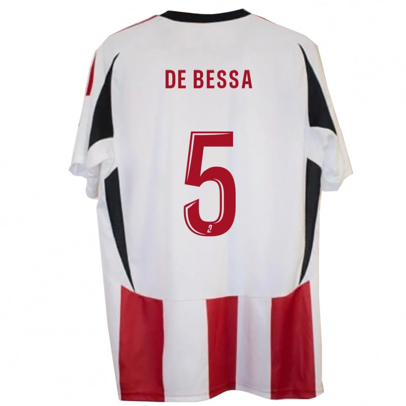 Danxen Børn Jérémy De Bessa #5 Rød Blå Hjemmebane Spillertrøjer 2025/26 Trøje T-Shirt