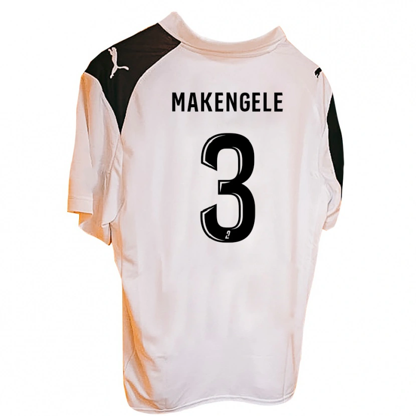 Danxen Børn Rafael Makengele #3 Sort Hvid Hjemmebane Spillertrøjer 2025/26 Trøje T-Shirt