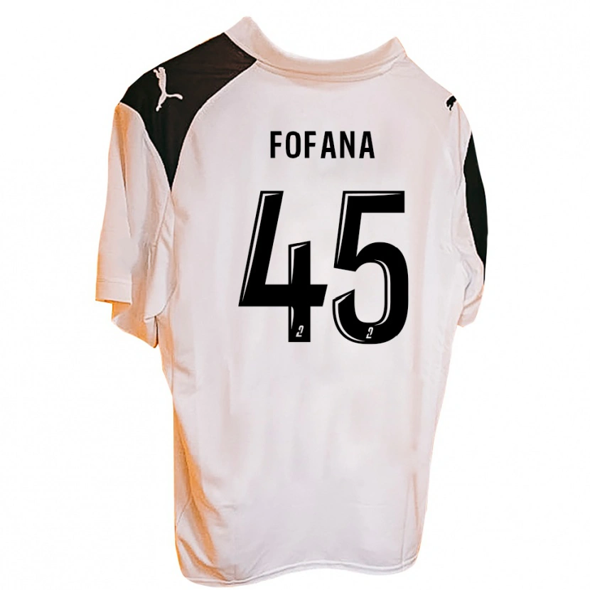 Danxen Børn Ibrahim Fofana #45 Sort Hvid Hjemmebane Spillertrøjer 2025/26 Trøje T-Shirt