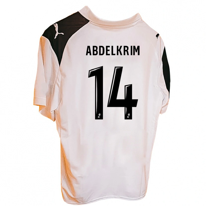 Danxen Børn Iliès Abdelkrim #14 Sort Hvid Hjemmebane Spillertrøjer 2025/26 Trøje T-Shirt