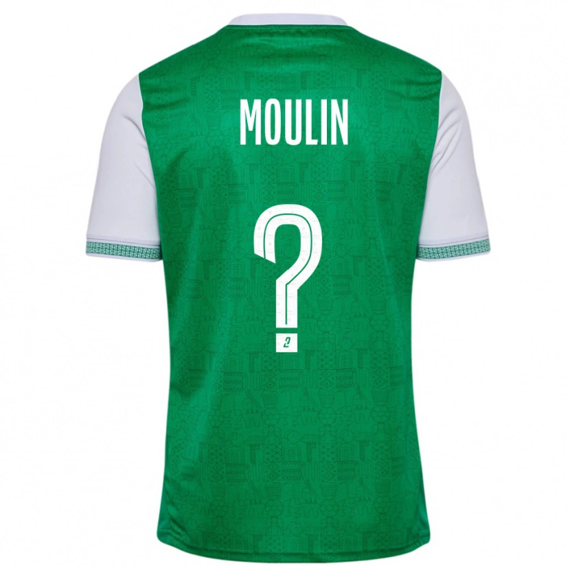 Danxen Børn Noah Moulin #0 Grøn Hvid Hjemmebane Spillertrøjer 2025/26 Trøje T-Shirt