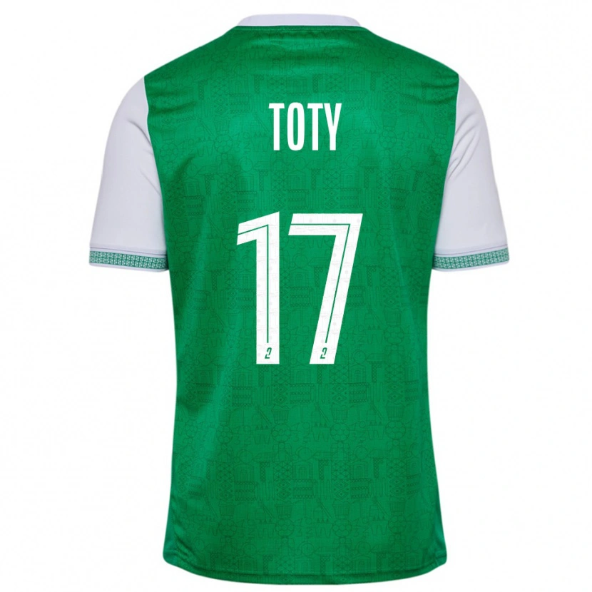 Danxen Børn Mylan Toty #17 Grøn Hvid Hjemmebane Spillertrøjer 2025/26 Trøje T-Shirt