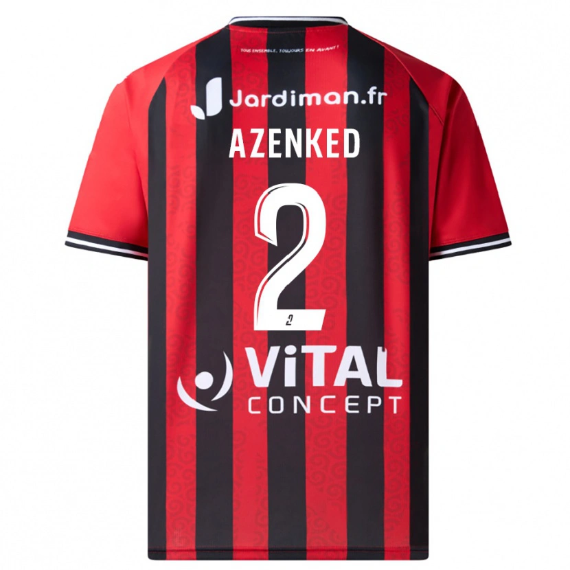 Danxen Børn Mustapha Azenked #2 Rød Sort Hjemmebane Spillertrøjer 2025/26 Trøje T-Shirt