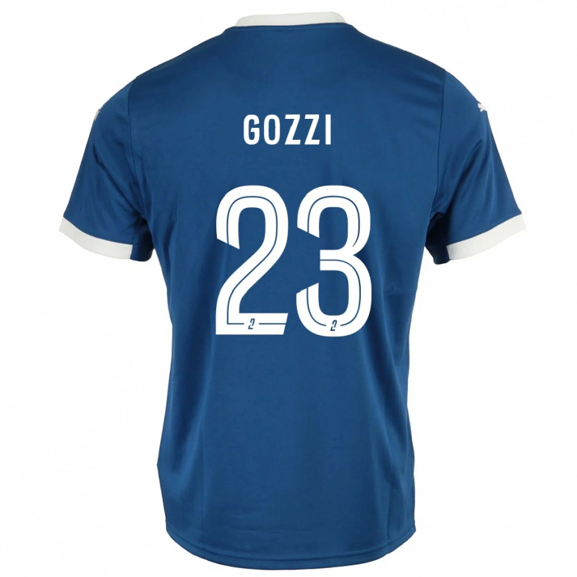 Danxen Børn Paolo Gozzi #23 Blå Hvid Hjemmebane Spillertrøjer 2025/26 Trøje T-Shirt