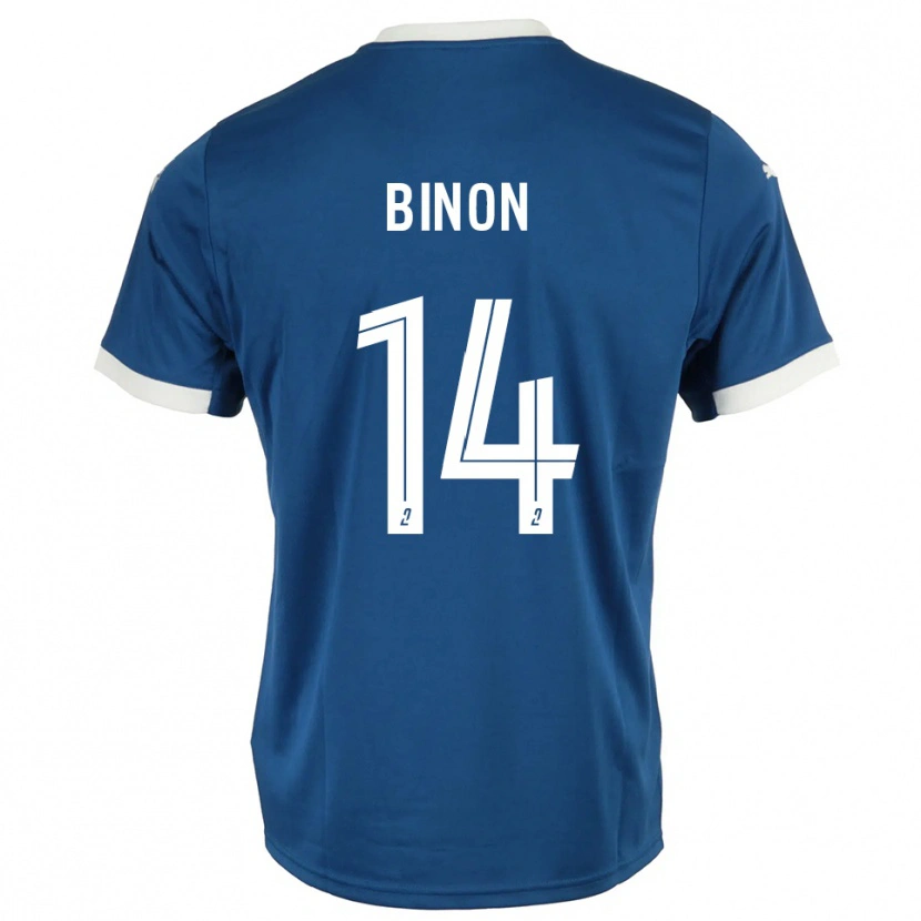 Danxen Børn Théo Binon #14 Blå Hvid Hjemmebane Spillertrøjer 2025/26 Trøje T-Shirt