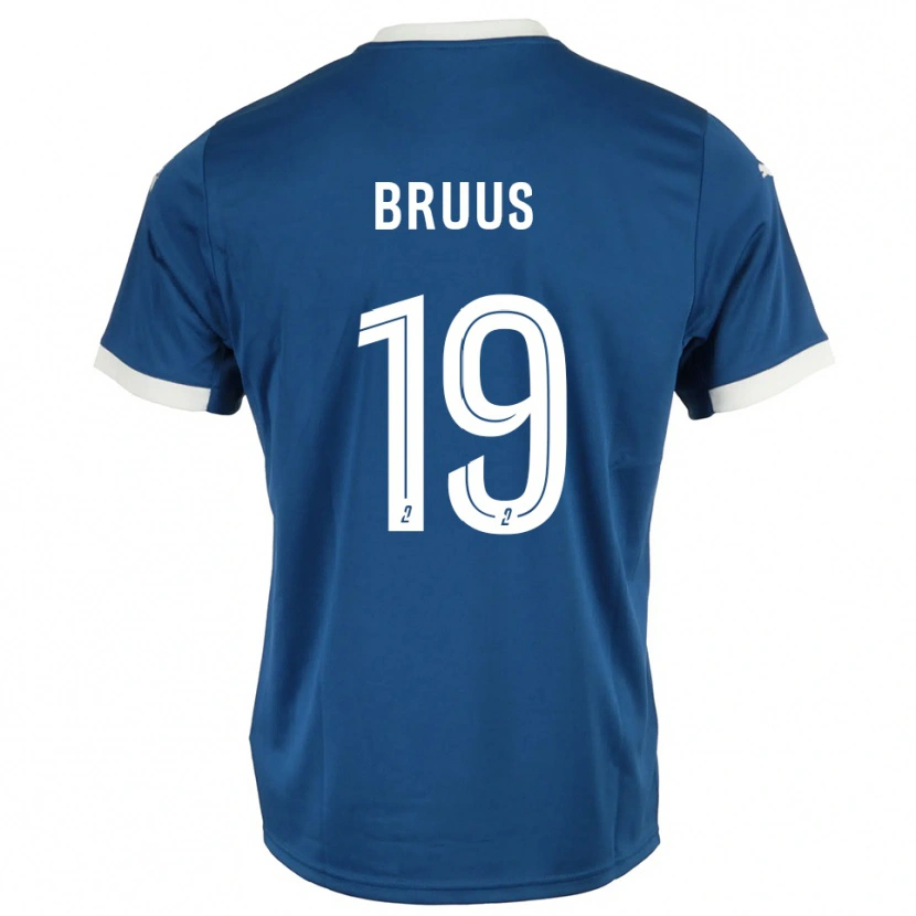 Danxen Børn Andreas Bruus #19 Blå Hvid Hjemmebane Spillertrøjer 2025/26 Trøje T-Shirt