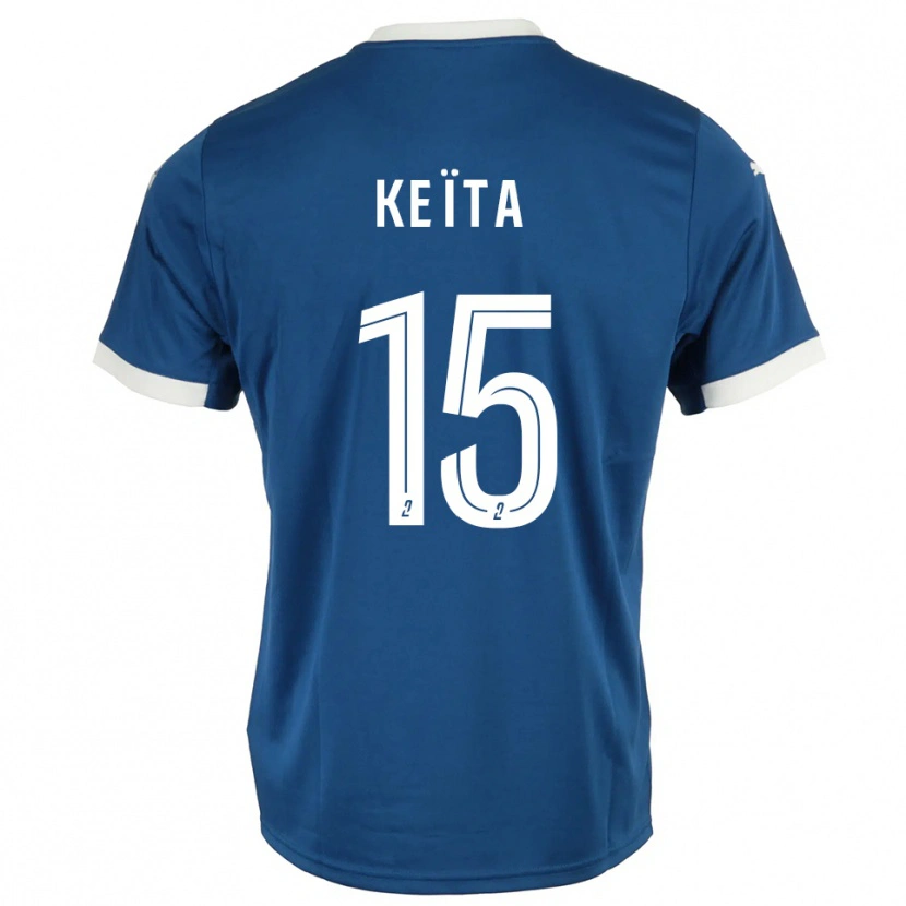Danxen Børn Modibo Keïta #15 Blå Hvid Hjemmebane Spillertrøjer 2025/26 Trøje T-Shirt