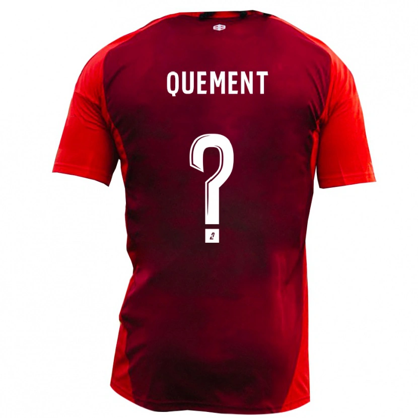 Danxen Børn Lucas Quement #0 Rød Burgunder Hjemmebane Spillertrøjer 2025/26 Trøje T-Shirt