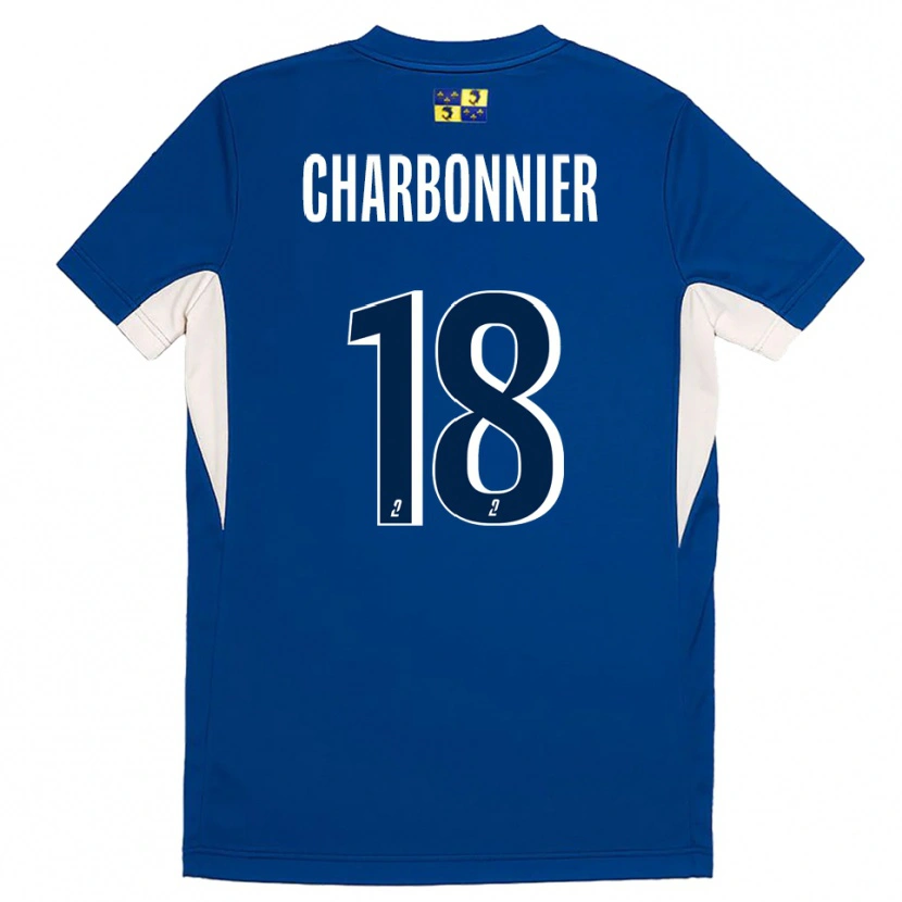 Danxen Børn Candice Charbonnier #18 Blå Marine Hjemmebane Spillertrøjer 2025/26 Trøje T-Shirt