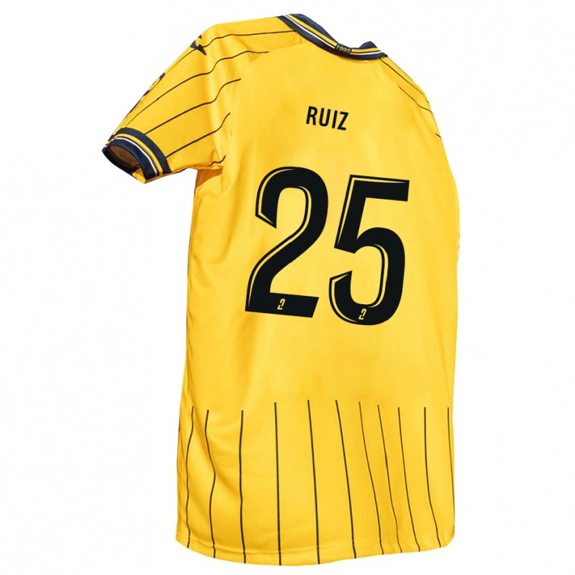 Danxen Børn Jean Ruiz #25 Gul Marine Hjemmebane Spillertrøjer 2025/26 Trøje T-Shirt