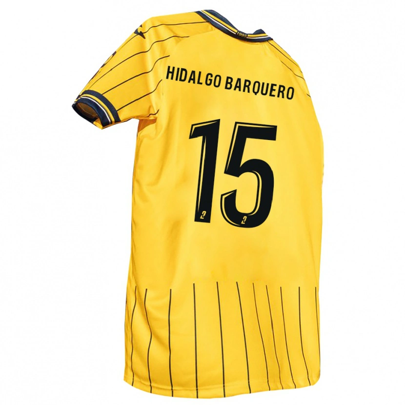 Danxen Børn Mathis Hidalgo Barquero #15 Gul Marine Hjemmebane Spillertrøjer 2025/26 Trøje T-Shirt