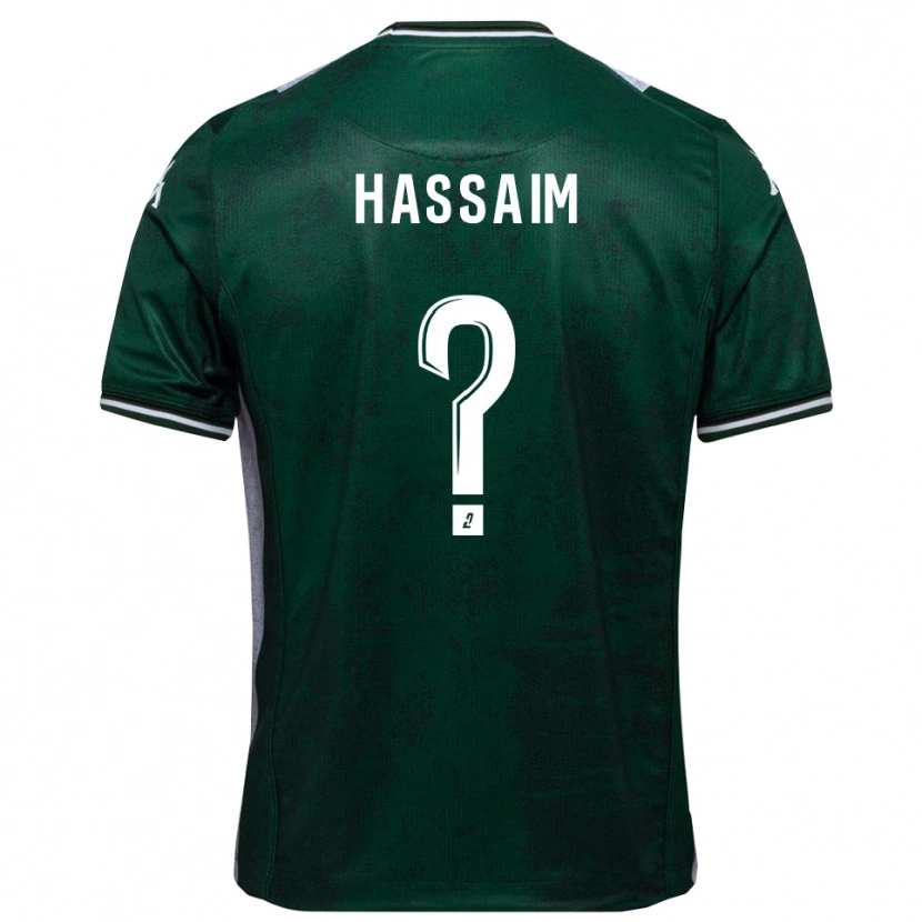 Danxen Børn Melwane Hassaim #0 Grøn Hvid Hjemmebane Spillertrøjer 2025/26 Trøje T-Shirt