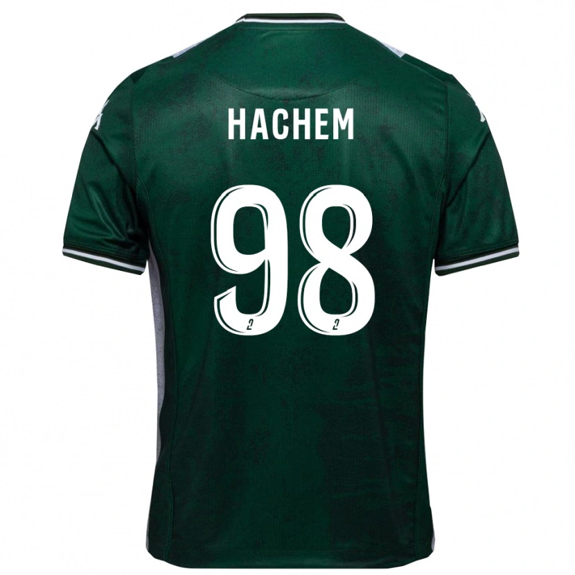 Danxen Børn Ryad Hachem #98 Grøn Hvid Hjemmebane Spillertrøjer 2025/26 Trøje T-Shirt