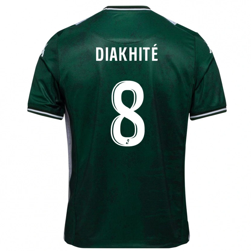 Danxen Børn Abdourahmane Diakhité #8 Grøn Hvid Hjemmebane Spillertrøjer 2025/26 Trøje T-Shirt