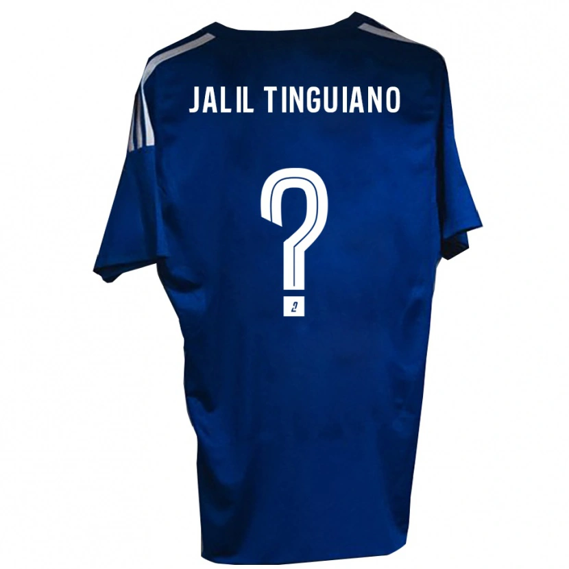 Danxen Børn Abdoul Jalil Tinguiano #0 Blå Hvid Hjemmebane Spillertrøjer 2025/26 Trøje T-Shirt