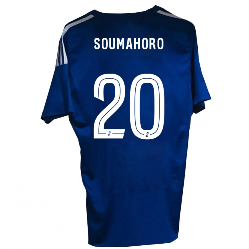 Danxen Børn Mamadou Soumahoro #20 Blå Hvid Hjemmebane Spillertrøjer 2025/26 Trøje T-Shirt