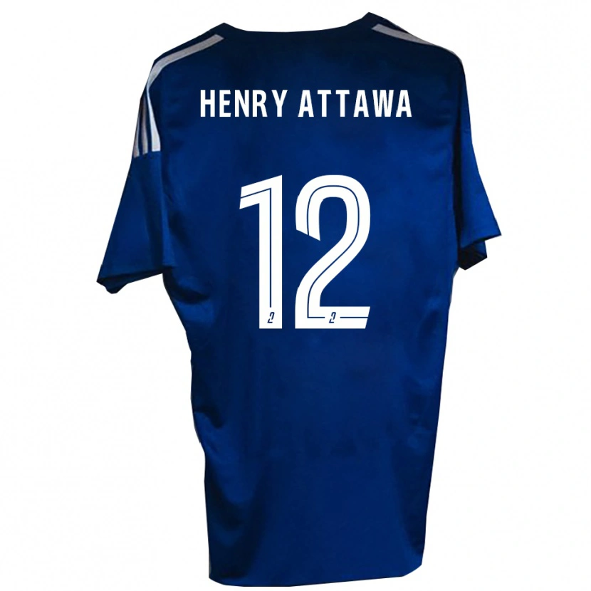 Danxen Børn Yoel Henry Attawa #12 Blå Hvid Hjemmebane Spillertrøjer 2025/26 Trøje T-Shirt