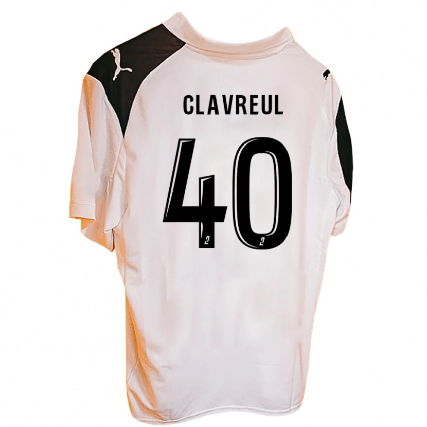 Danxen Børn Ethan Clavreul #40 Orange Sort Hjemmebane Spillertrøjer 2025/26 Trøje T-Shirt