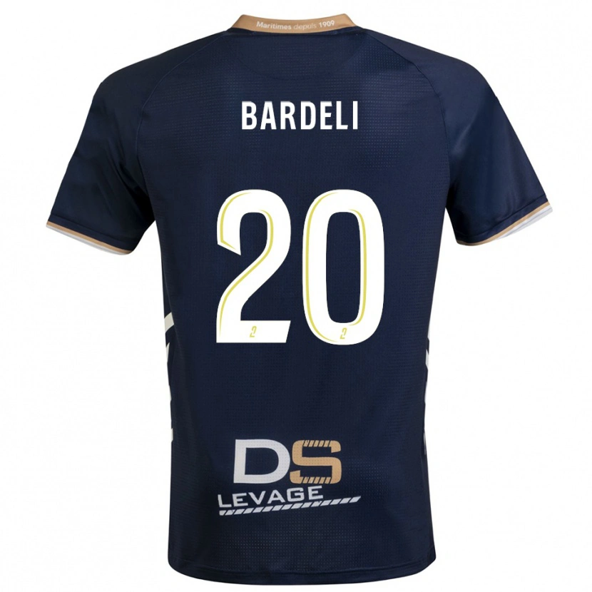 Danxen Børn Enzo Bardeli #20 Marine Guld Hjemmebane Spillertrøjer 2025/26 Trøje T-Shirt
