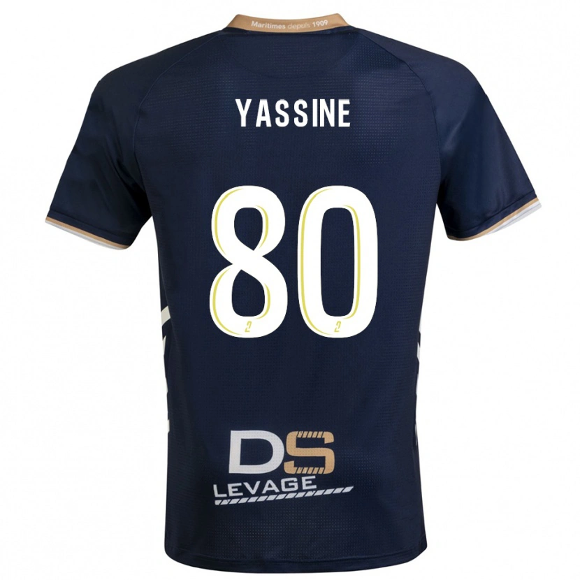 Danxen Børn Gessime Yassine #80 Marine Guld Hjemmebane Spillertrøjer 2025/26 Trøje T-Shirt