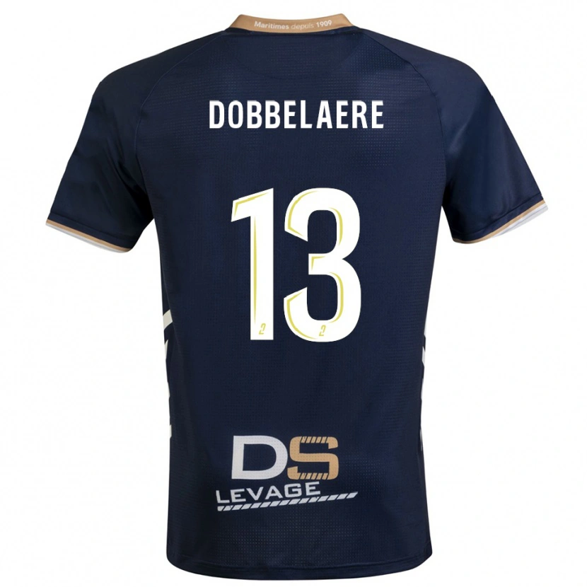 Danxen Børn Maxime Dobbelaere #13 Marine Guld Hjemmebane Spillertrøjer 2025/26 Trøje T-Shirt