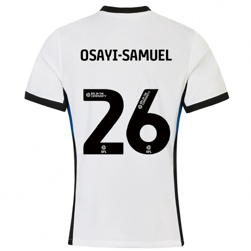 Danxen Børn Bright Osayi-Samuel #26 Hvid Blå Udebane Spillertrøjer 2025/26 Trøje T-Shirt