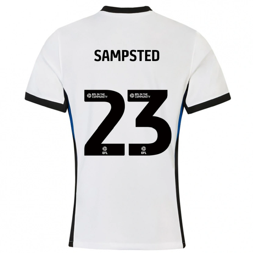 Danxen Børn Alfons Sampsted #23 Hvid Blå Udebane Spillertrøjer 2025/26 Trøje T-Shirt