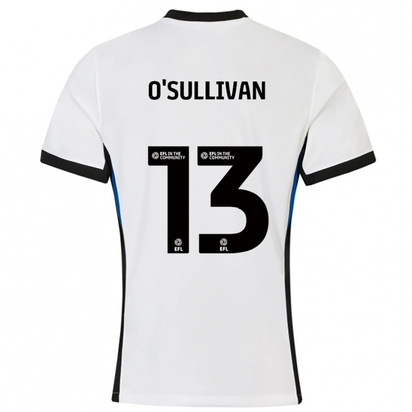 Danxen Børn William O'sullivan #13 Hvid Blå Udebane Spillertrøjer 2025/26 Trøje T-Shirt