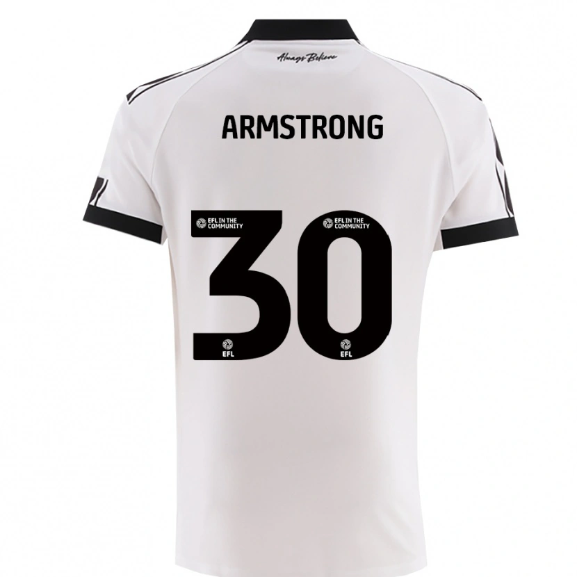 Danxen Børn Sinclair Armstrong #30 Hvid Sort Udebane Spillertrøjer 2025/26 Trøje T-Shirt