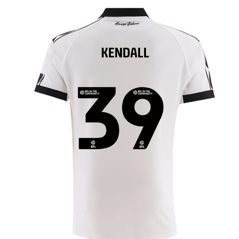 Danxen Børn Maya Kendall #39 Hvid Sort Udebane Spillertrøjer 2025/26 Trøje T-Shirt