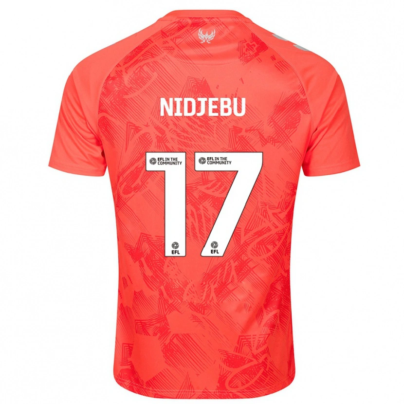 Danxen Børn Success Nidjebu #17 Orange Hvid Udebane Spillertrøjer 2025/26 Trøje T-Shirt
