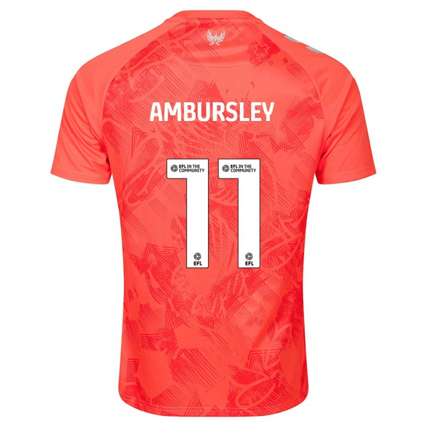 Danxen Børn Conrad Ambursley #11 Orange Hvid Udebane Spillertrøjer 2025/26 Trøje T-Shirt
