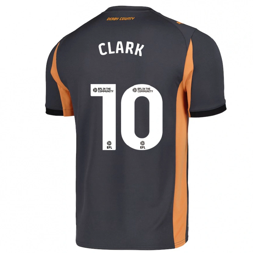 Danxen Børn Bobby Clark #10 Grå Orange Sort Udebane Spillertrøjer 2025/26 Trøje T-Shirt