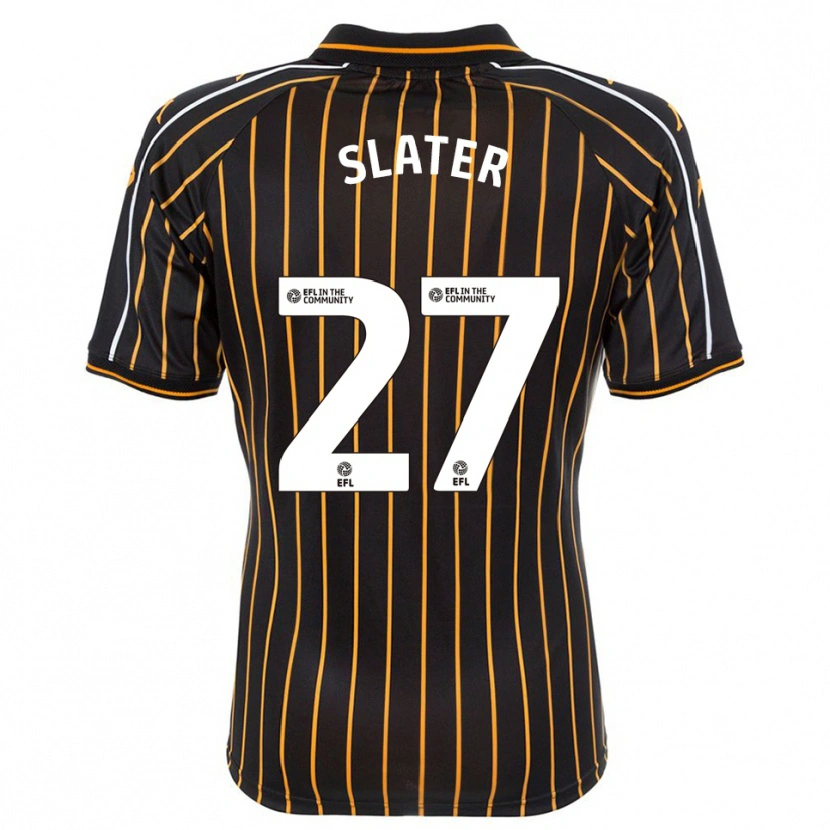 Danxen Børn Regan Slater #27 Hvid Sort Udebane Spillertrøjer 2025/26 Trøje T-Shirt