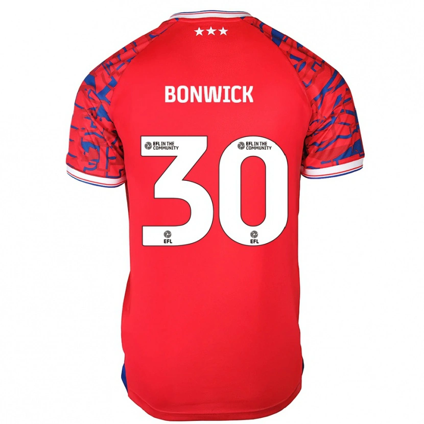 Danxen Børn Kaci-Jai Bonwick #30 Rød Blå Udebane Spillertrøjer 2025/26 Trøje T-Shirt