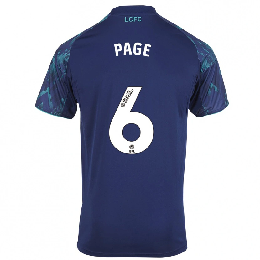 Danxen Børn Louis Page #6 Marinegrøn Hvid Udebane Spillertrøjer 2025/26 Trøje T-Shirt