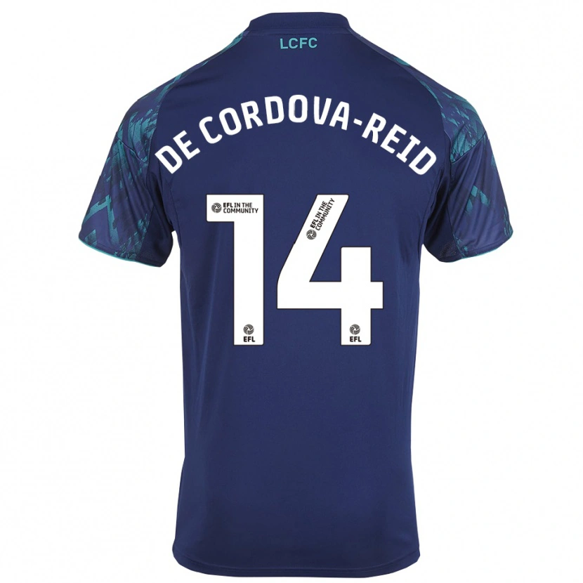 Danxen Børn Bobby De Cordova-Reid #14 Marinegrøn Hvid Udebane Spillertrøjer 2025/26 Trøje T-Shirt