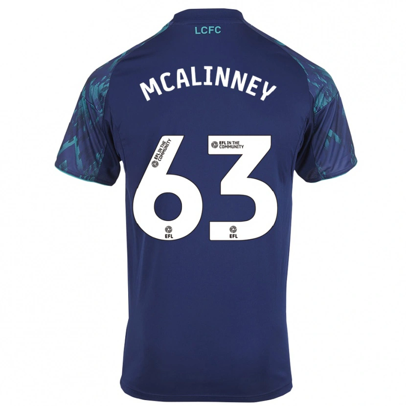 Danxen Børn Liam Mcalinney #63 Marinegrøn Hvid Udebane Spillertrøjer 2025/26 Trøje T-Shirt