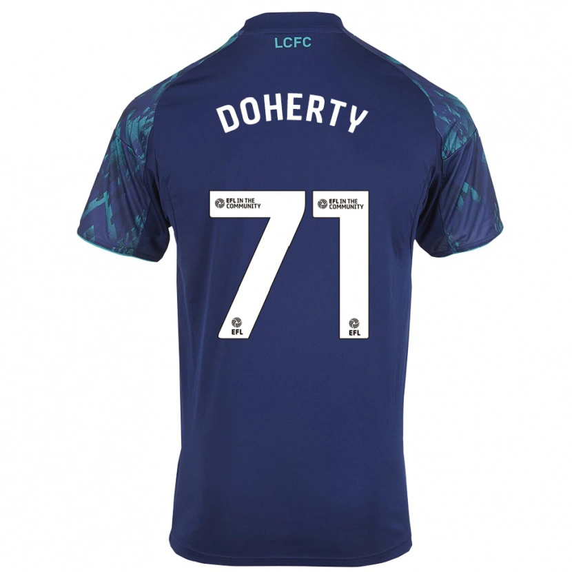 Danxen Børn Arlo Doherty #71 Marinegrøn Hvid Udebane Spillertrøjer 2025/26 Trøje T-Shirt