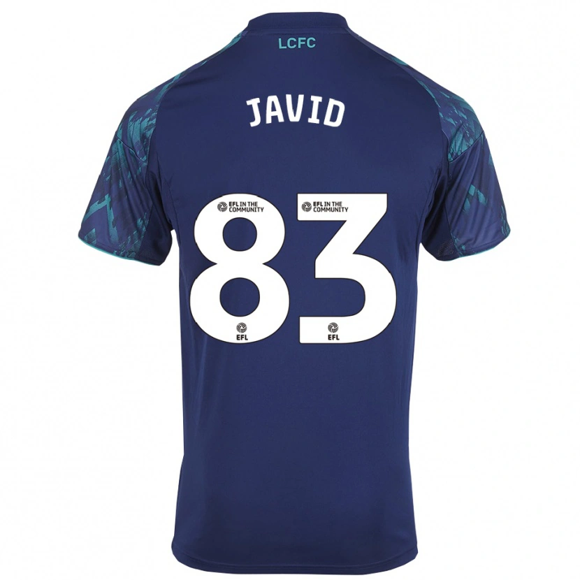 Danxen Børn Abdullah Javid #83 Marinegrøn Hvid Udebane Spillertrøjer 2025/26 Trøje T-Shirt