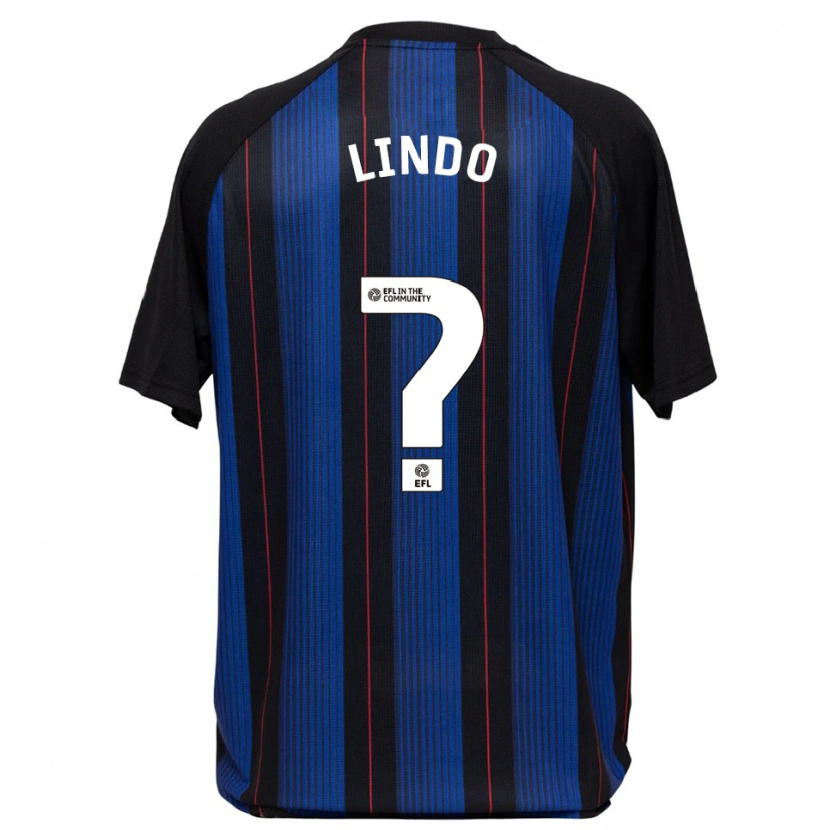 Danxen Børn Afonso Lindo #0 Blå Sort Udebane Spillertrøjer 2025/26 Trøje T-Shirt