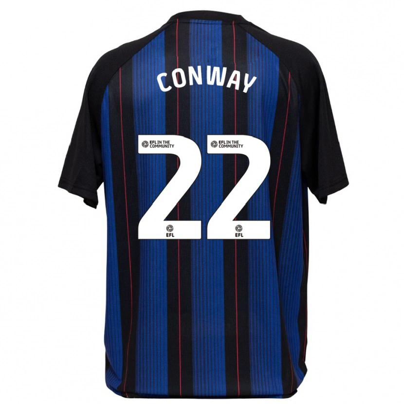 Danxen Børn Tommy Conway #22 Blå Sort Udebane Spillertrøjer 2025/26 Trøje T-Shirt