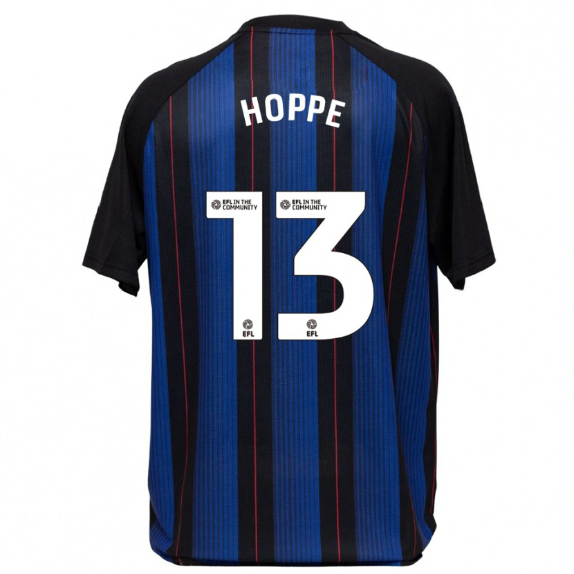 Danxen Børn Matthew Hoppe #13 Blå Sort Udebane Spillertrøjer 2025/26 Trøje T-Shirt
